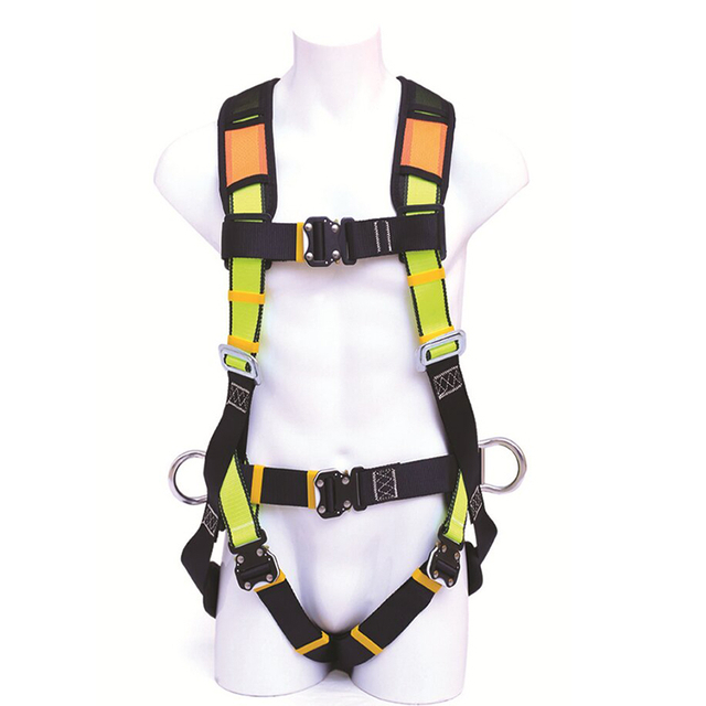 Full body adjustable Strap Fall Protection Electrician safety harness with Lanyard for Work at Height