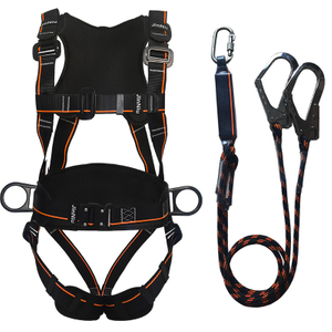 CE ANSI En361 Absorber Full Body Safety Harness with Double Hooks 