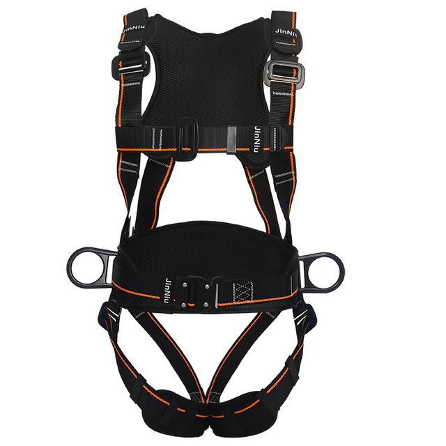 CE ANSI En361 Absorber Full Body Safety Harness with Double Hooks 